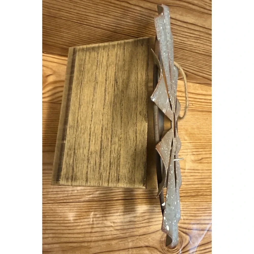 Rustic Farmhouse Style Windmill Wall Decor Wood Metal Hanging Hangs Cottage Core